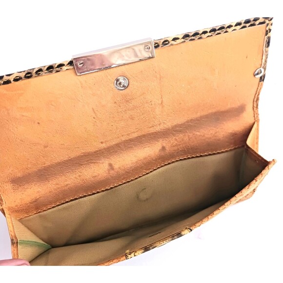 Jimmy Choo Elaphe Snakeskin Rectangular Wallet Python Trim Made in Italy 7.5X4 - Picture 10 of 12